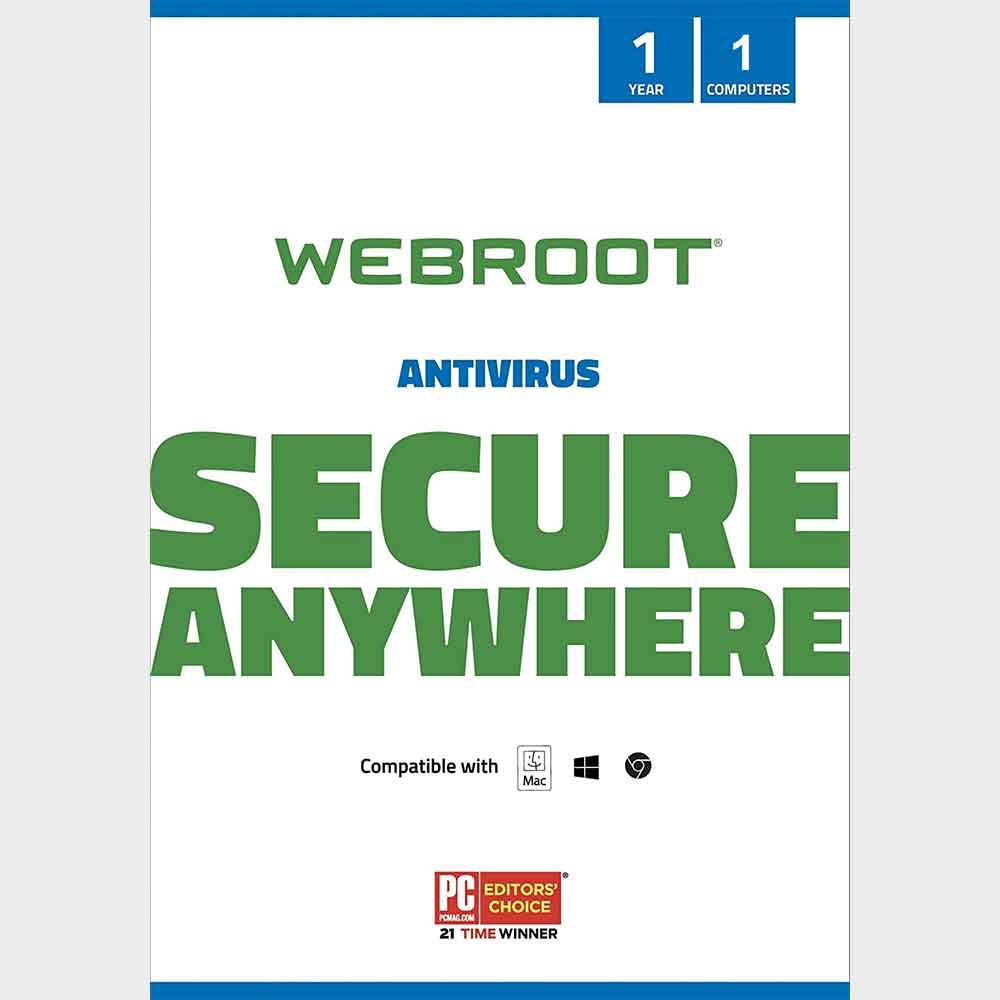 Webroot Secureanywhere Antivirus For 1 Device / 1 Year