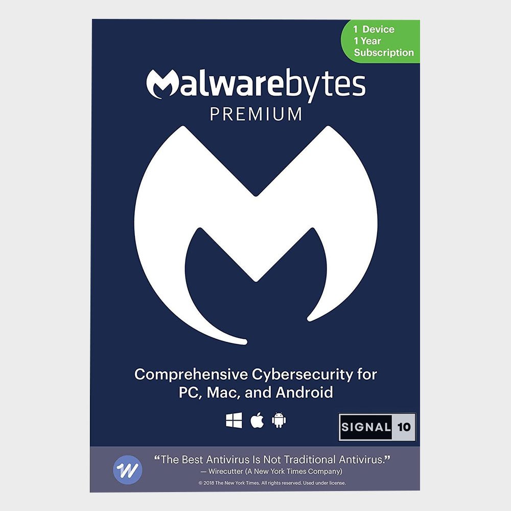 Signal 10 [OFFICIAL] Malwarebyte Premium Edition | Antivirus & Browser Protection | 1 PC / 1 Year